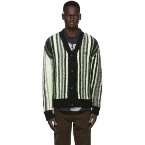 032c Black and Yellow Knit Logo Cardigan