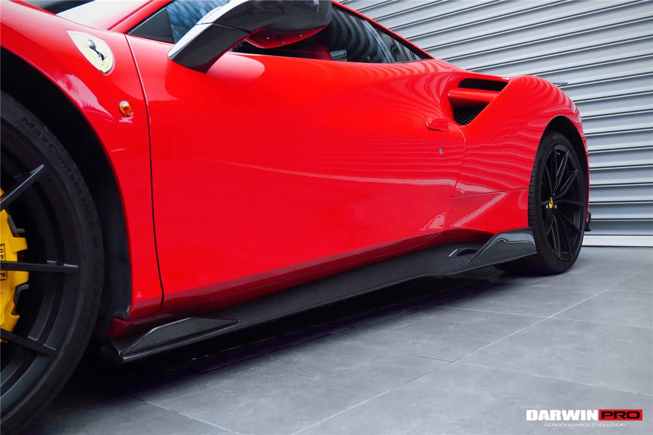2015-2020 Ferrari 488 GTB & Spider iMP-Performance Carbon Fiber Side Skirts Under Board