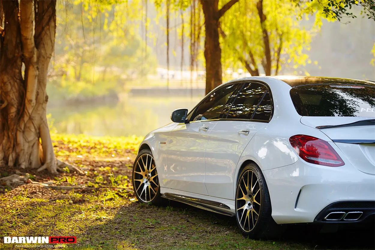 2015-2021 Mercedes Benz W205 C63/S AMG Sedan Carbon Fiber Side Skirts Extension
