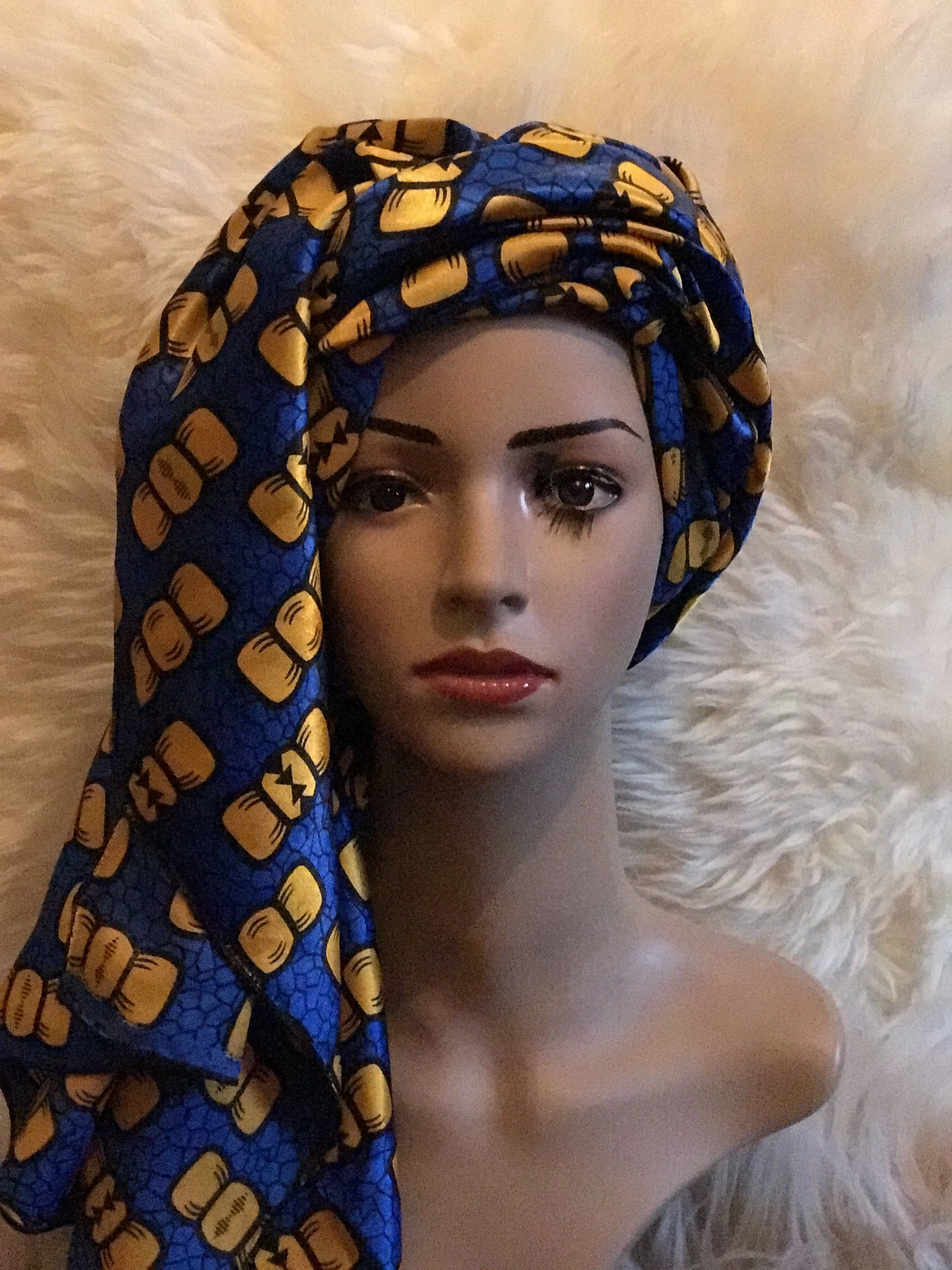 African Prints Silk Square Scarf Ankara cotton Scarves Shawl Hijab