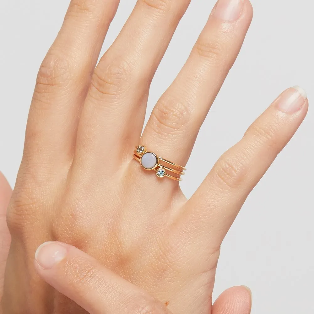 Birthstone Stacking Ring With Garnet