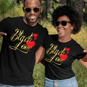 Black Love tshirt, matching couple shirts, couples tee shirts, valentine's day gift for her, valentines gifts for men