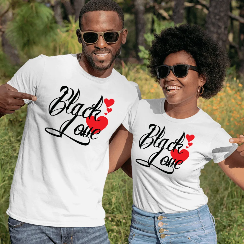 Black Love tshirt, matching couple shirts, couples tee shirts, valentine's day gift for her, valentines gifts for men