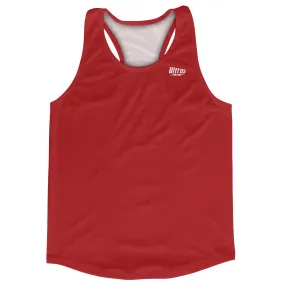 Blank Red Dark Running Racerback Singlet Track Tops Made In USA