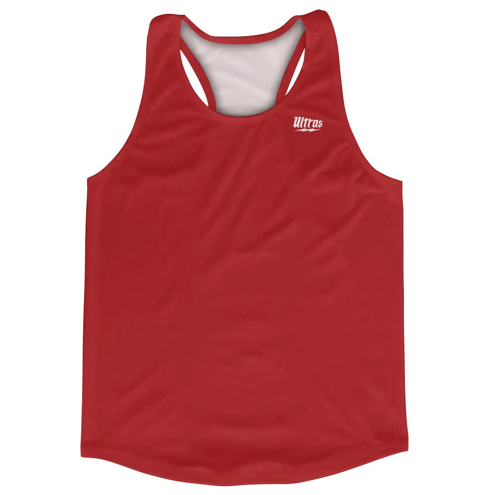Blank Red Dark Running Racerback Singlet Track Tops Made In USA
