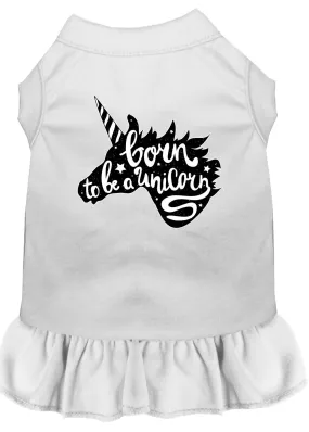 Born To Be A Unicorn Screen Print Dog Dress White Xxxl (20)