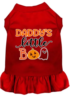 Daddy's Little Boo Screen Print Dog Dress Red Xxxl