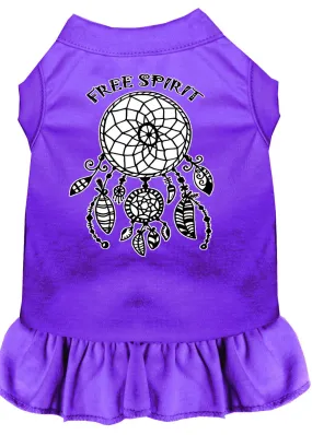 Free Spirit Screen Print Dog Dress Purple Xxl (18)