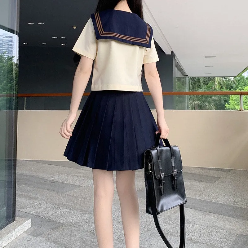 Kawaii Japanese Summer Full Set Sailor School Uniform