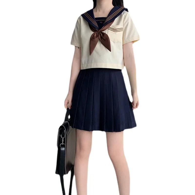 Kawaii Japanese Summer Full Set Sailor School Uniform