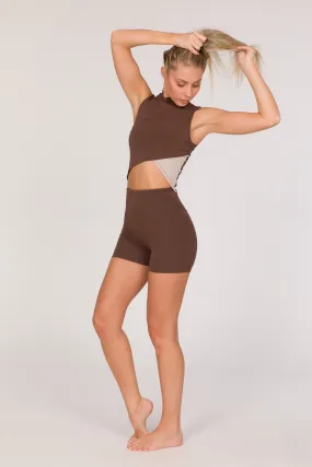 Parvati High Rise Short Pants - Chocolate