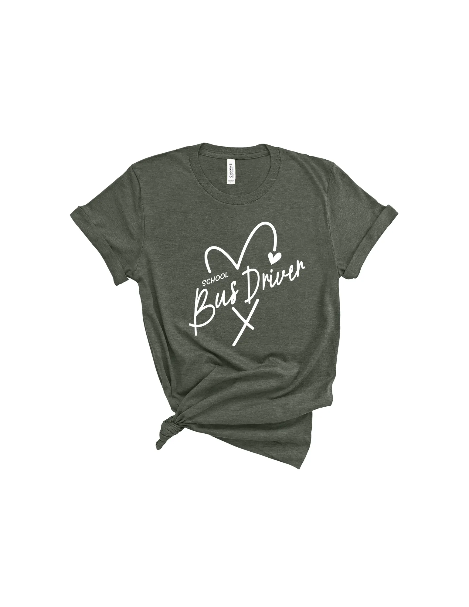 School Bus Driver heart shirt