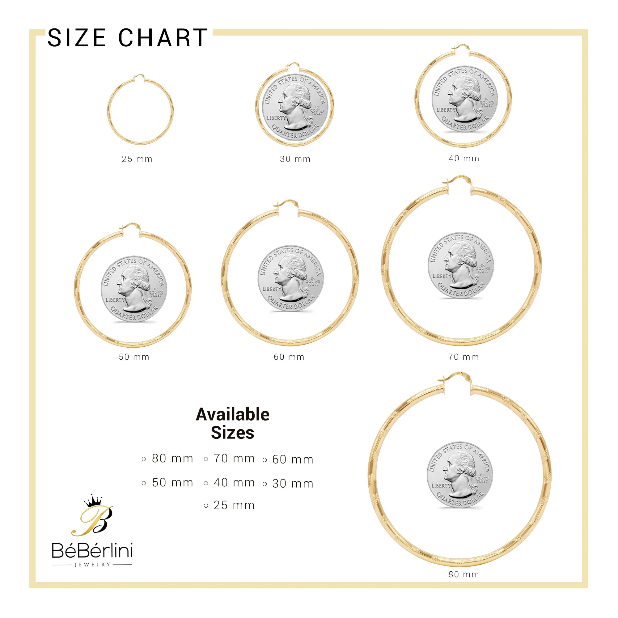 Slit Cut 14K Gold-Filled Hoop Earrings For Women 25 - 80 mm