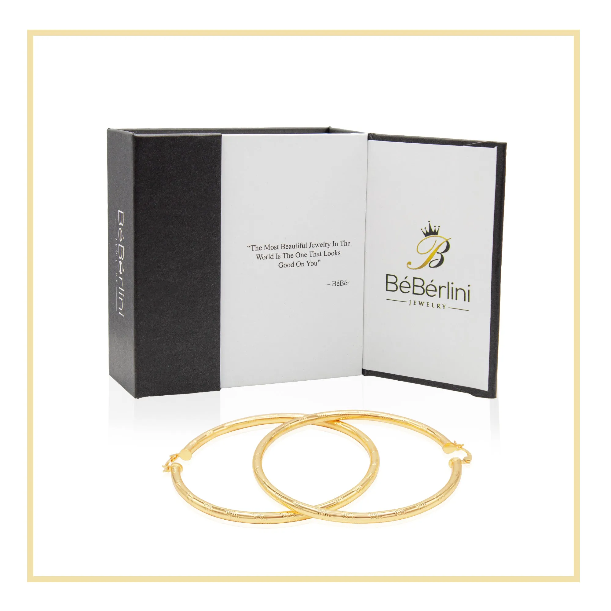 Slit Cut 14K Gold-Filled Hoop Earrings For Women 25 - 80 mm