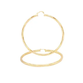 Slit Cut 14K Gold-Filled Hoop Earrings For Women 25 - 80 mm