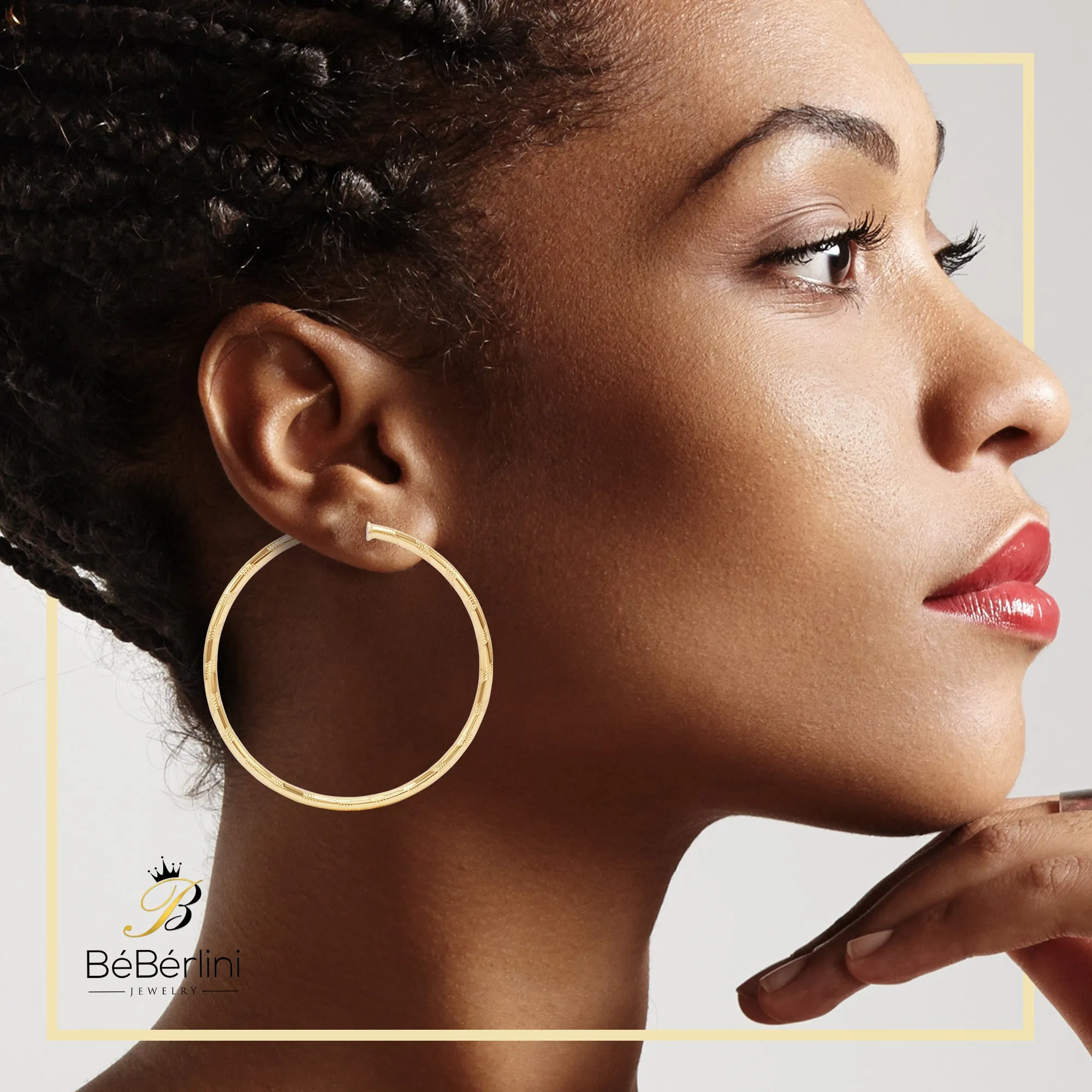 Slit Cut 14K Gold-Filled Hoop Earrings For Women 25 - 80 mm