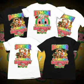 The Cocomelon Birthday Boy with Matching Family birthday Shirts