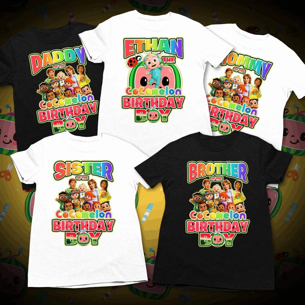 The Cocomelon Birthday Boy with Matching Family birthday Shirts