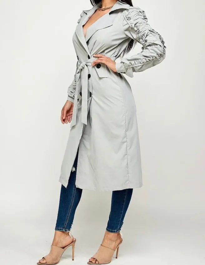 WOMEN INSTA LONG DOUBLE BREASTED COAT