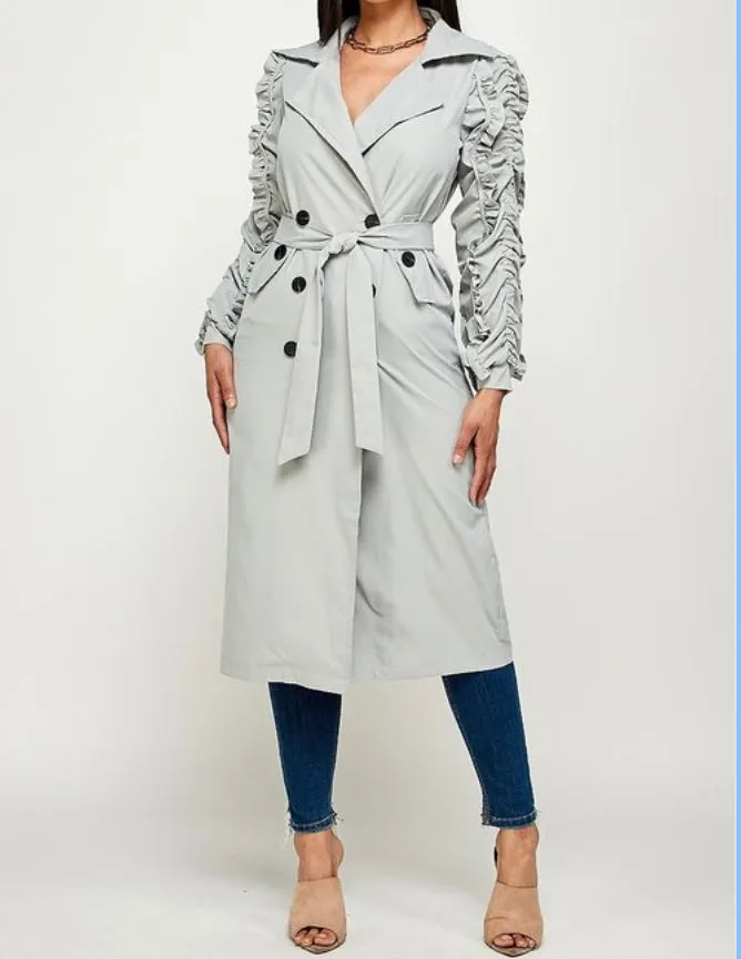 WOMEN INSTA LONG DOUBLE BREASTED COAT