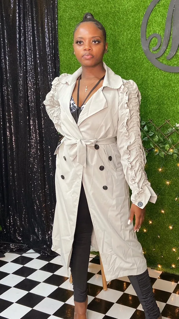 WOMEN INSTA LONG DOUBLE BREASTED COAT