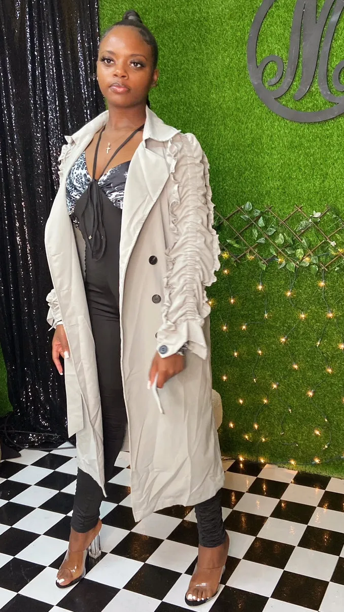 WOMEN INSTA LONG DOUBLE BREASTED COAT