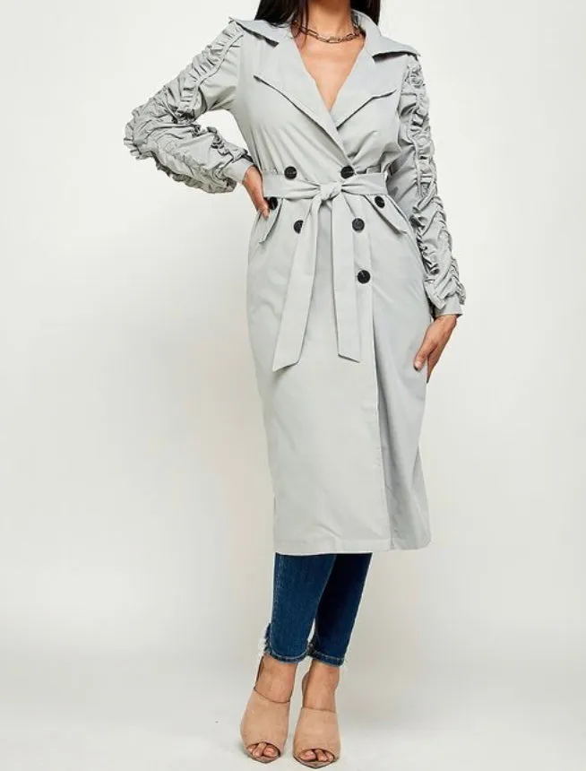 WOMEN INSTA LONG DOUBLE BREASTED COAT